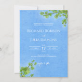 CLEAR Weddenschap Uitnodiging/Waterverf Boom Save The Date (Voorkant)