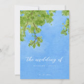 CLEAR Weddenschap Uitnodiging/Waterverf Boom Save The Date (Achterkant)