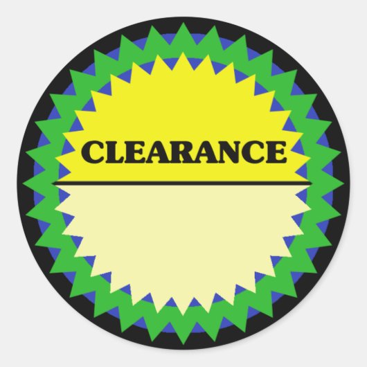 CLEARANCE PRICE LABEL Retail Sticker (Voorkant)