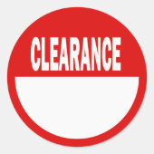 Clearance Retail Stickers (Voorkant)