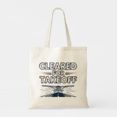 Cleared For Takeoff Aviation T-Shirt Tote Bag (Achterkant)