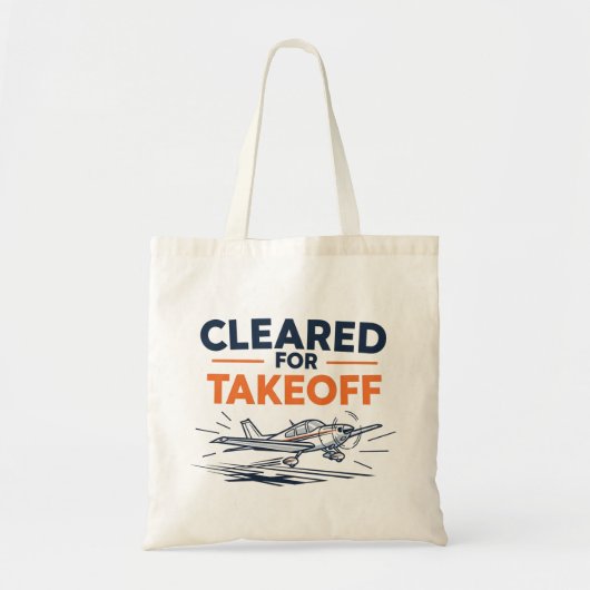 Cleared For Takeoff Piloot Tote Bag (Voorkant)