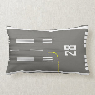 Cleared to Land Runway Pillow, Prinses Juliana 28 Kussen