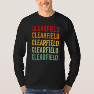 Clearfield County Pennsylvania Regenboogtekst T-shirt