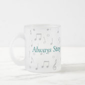 ClearGlassMusicNoteMug-pas aan Matglas Koffiemok (Links)