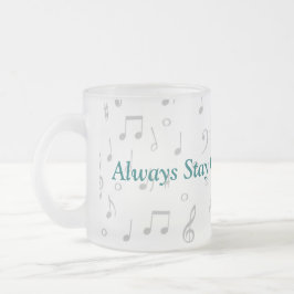 ClearGlassMusicNoteMug-pas aan Matglas Koffiemok