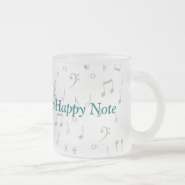 ClearGlassMusicNoteMug-pas aan Matglas Koffiemok