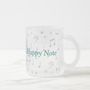 ClearGlassMusicNoteMug-pas aan Matglas Koffiemok