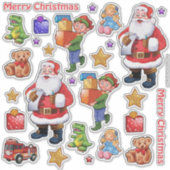Cleari vinyl stickers set kerstkarakters (Voorkant)