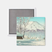 Clearing na sneeuw bij Oshiono Hasui Kawase Magneet (Voorkant / Achterkant)