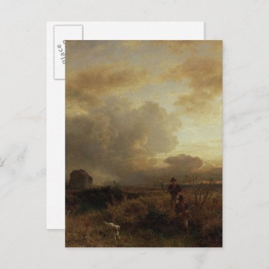 Clearing Thunderstorm in het platteland, 1857 Briefkaart (Voorkant / Achterkant)