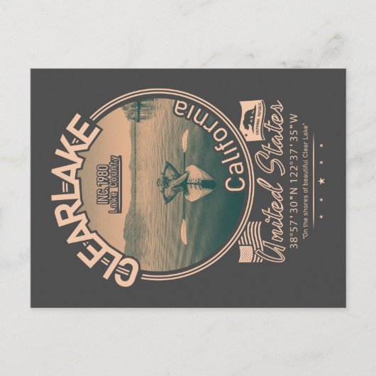 CLEARLAKE CALIFORNIA - MOUNT KONOCTI BRIEFKAART (Voorkant)