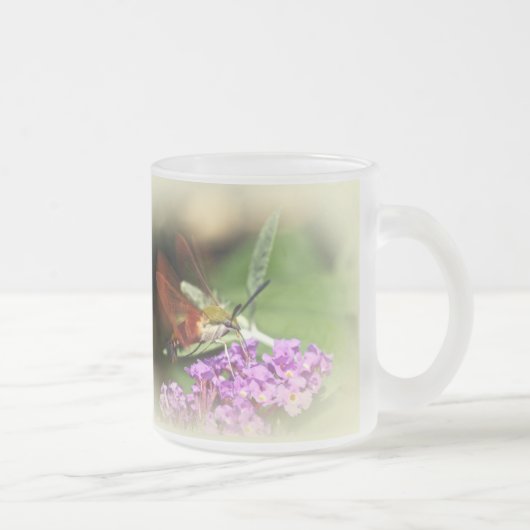 Clearning Hawk Moth - Hemaris thysbe Matglas Koffiemok (Rechts)
