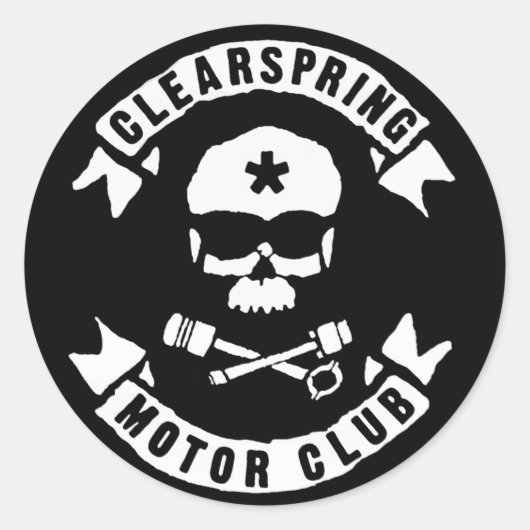 Clearspring Motor Club Sticker #1-1 (Voorkant)