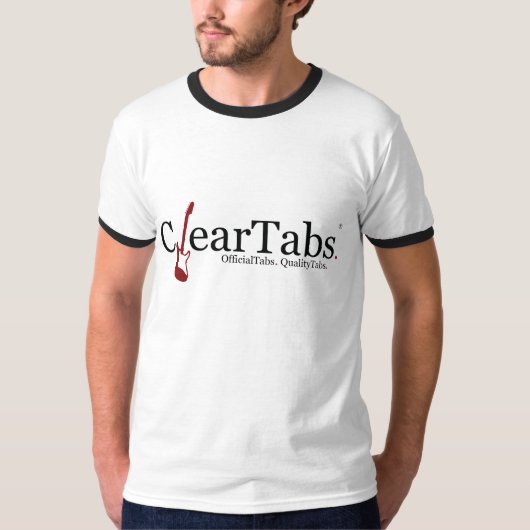 ClearTabs Mannen Ringer T-Shirt (Voorkant)