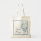 Clearwater Beach FL Blue Wedding Welkom Canvas tas (Voorkant)