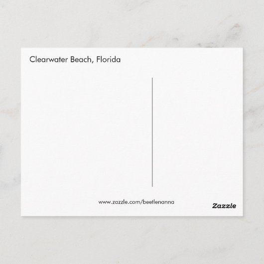 Clearwater Beach FL Briefkaart (Achterkant)