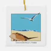 Clearwater Beach, FL Hoefijzer Krab Seagull Beach Keramisch Ornament (Voorkant)