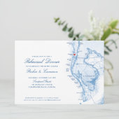 Clearwater Beach FL Kaart Marine Blauw Repetitie D (Staand voorkant)