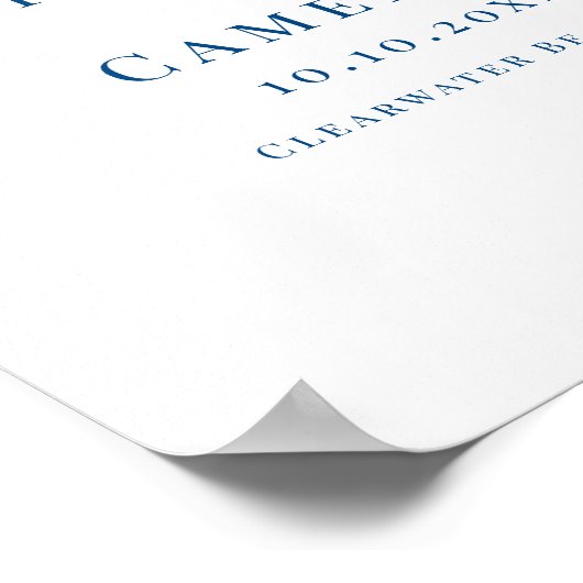 Clearwater Beach FL Kaart Trouwen Gastboek Poster (Hoek)