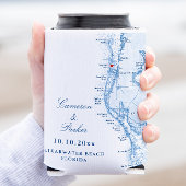 Clearwater Beach FL Kaart Trouwgunst Drink Blikjeskoeler