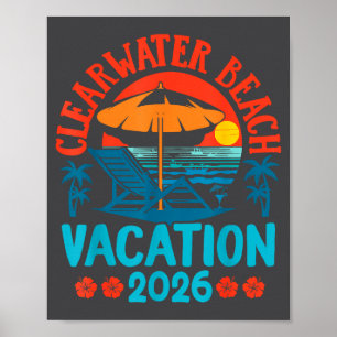 Clearwater Beach Florida 2026 Familievakantie Zome Poster