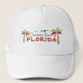 Clearwater Beach Florida artsy palms Trucker Pet (Voorkant)