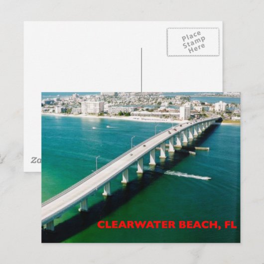 CLEARWATER BEACH FLORIDA BRIEFKAART (Voorkant / Achterkant)