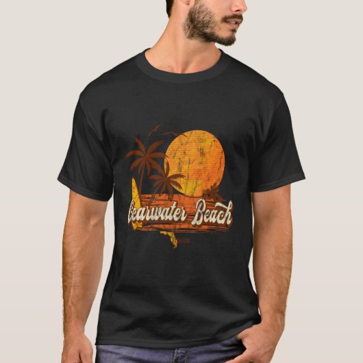 Clearwater Beach Florida FL Beach T-shirt (Voorkant)