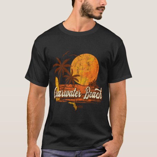 Clearwater Beach Florida FL Beach T-shirt (Voorkant)