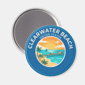 Clearwater Beach, Florida Florida Magneet (Voorkant / Achterkant)
