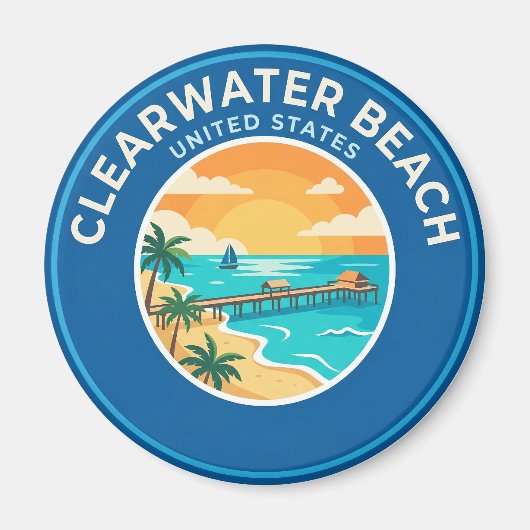 Clearwater Beach, Florida Florida Magneet (Voorkant)