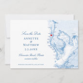 Clearwater Beach Florida Kaart Elegante bruiloft (Voorkant)