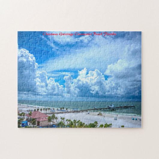 Clearwater Beach Florida. Kerstgroeten Legpuzzel (Horizontaal)