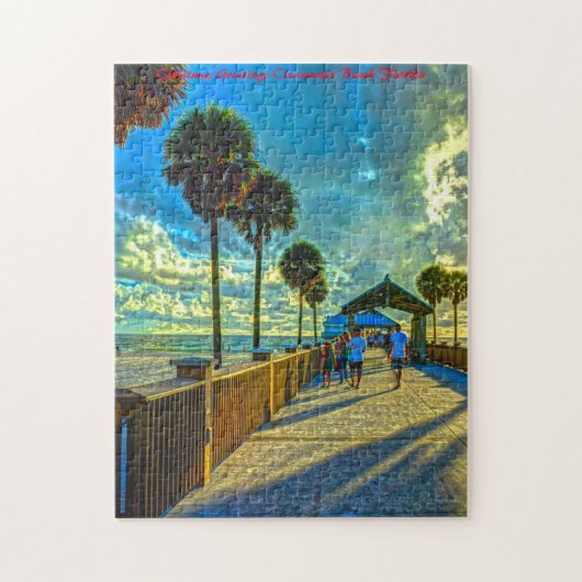 Clearwater Beach Florida. Kerstgroeten Legpuzzel (Verticaal)