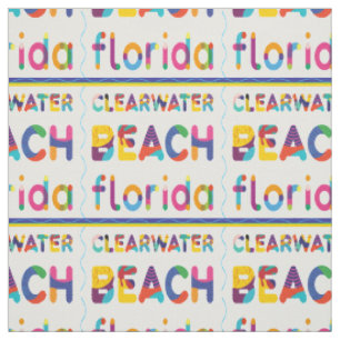 Clearwater Beach, Florida. Kleurig tekstpatroon Stof