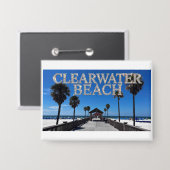 Clearwater Beach Florida Knop Button (Voorkant / Achterkant)