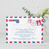 Clearwater Beach Florida Luchtpost Huwelijksrecept Kaart (Staand voorkant)