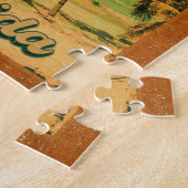 Clearwater Beach Florida Palm Tree Souvenirs 60s Legpuzzel (Zijkant)