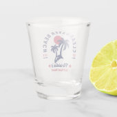Clearwater Beach Florida Palm Tree Souvenirs 60s Shot Glas (Achterkant)