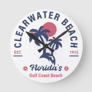 Clearwater Beach Florida Palm Tree Souvenirs Ronde Klok