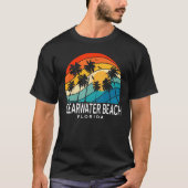 Clearwater Beach Florida Palm Tree Tropical Beach  T-shirt (Voorkant)