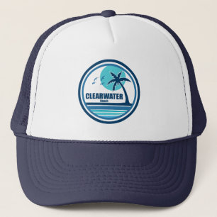 Clearwater Beach Florida Palmboom Vogels Trucker Pet