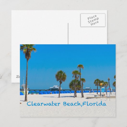 Clearwater Beach Florida Post Card Briefkaart (Voorkant / Achterkant)