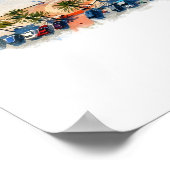 Clearwater Beach Florida Poster, Watercolor Poster (Hoek)