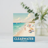Clearwater Beach Florida Reizen Briefkaart (Staand voorkant)