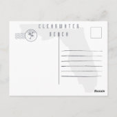 Clearwater Beach Florida Retro Sunset Souvenirs Briefkaart (Achterkant)