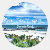 Clearwater Beach, Florida Ronde Sticker (Voorkant)