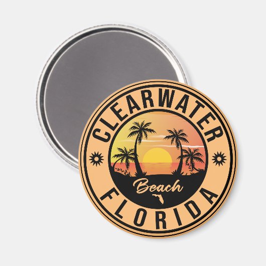 Clearwater Beach Florida  Souvenirs Magneet (Voorkant / Achterkant)