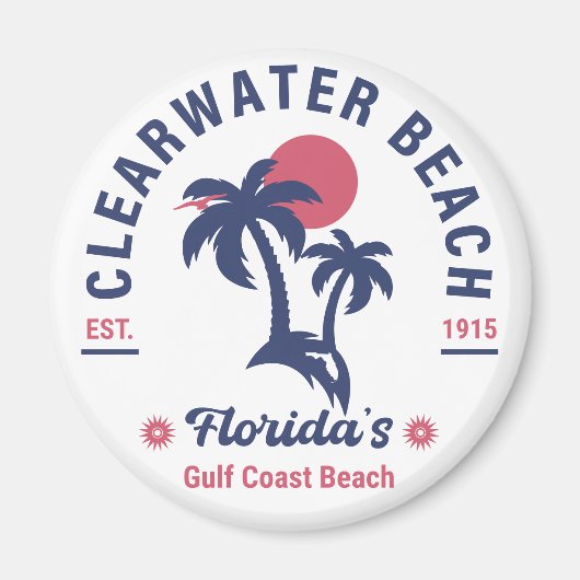 Clearwater Beach Florida  Souvenirs Palm Magneet (Voorkant)